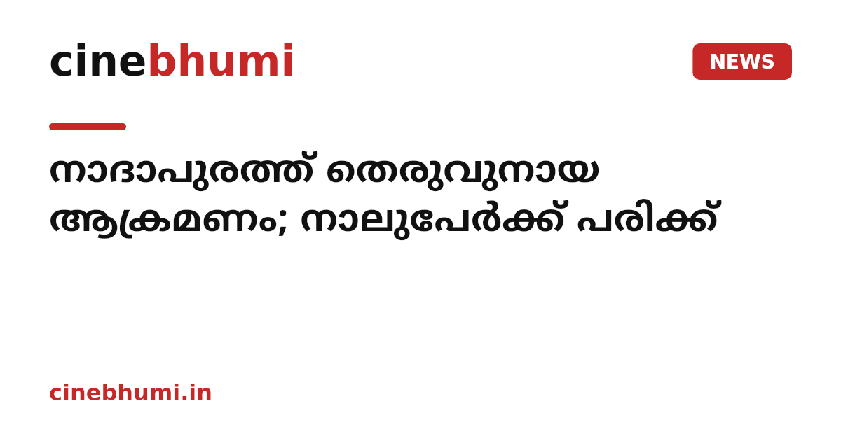 നാദാപുരത്ത് തെരുവുനായ ആക്രമണം; നാലുപേര്‍ക്ക് പരിക്ക്