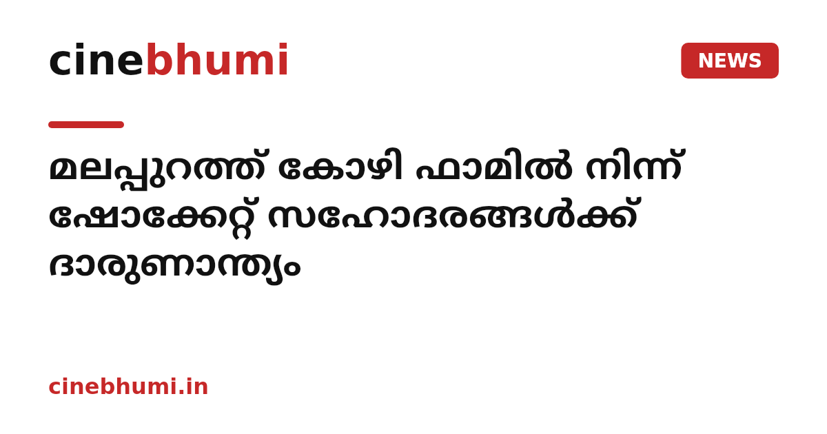മലപ്പുറത്ത് കോഴി ഫാമിൽ നിന്ന് ഷോക്കേറ്റ് സഹോദരങ്ങൾക്ക് ദാരുണാന്ത്യം