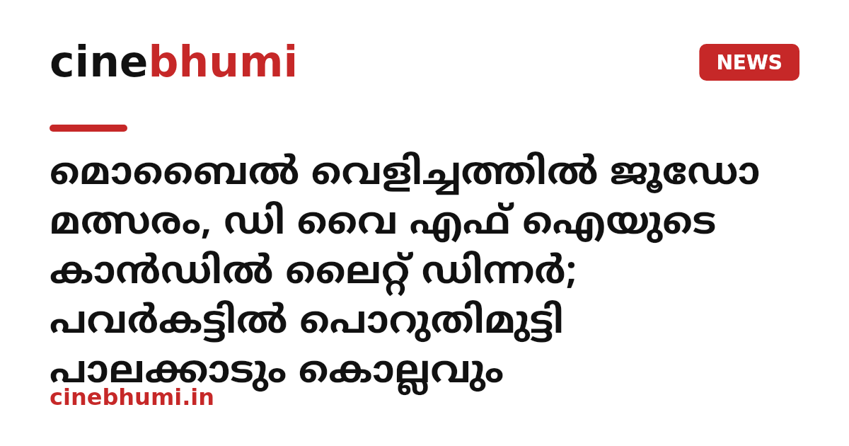 മൊബൈൽ വെളിച്ചത്തിൽ ജൂഡോ മത്സരം, ഡി വൈ എഫ് ഐയുടെ കാൻഡിൽ ലൈറ്റ് ഡിന്നർ; പവർകട്ടിൽ പൊറുതിമുട്ടി പാലക്കാടും കൊല്ലവും