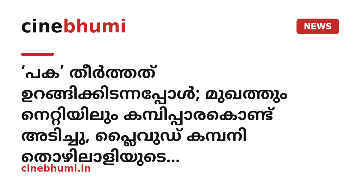 ‘പക’ തീർത്തത് ഉറങ്ങിക്കിടന്നപ്പോൾ; മുഖത്തും നെറ്റിയിലും കമ്പിപ്പാരകൊണ്ട് അടിച്ചു, പ്ലൈവുഡ് കമ്പനി തൊഴിലാളിയുടെ കൊലപാതകംത്തിൽ സഹതൊഴിലാളി അറസ്റ്റിൽ