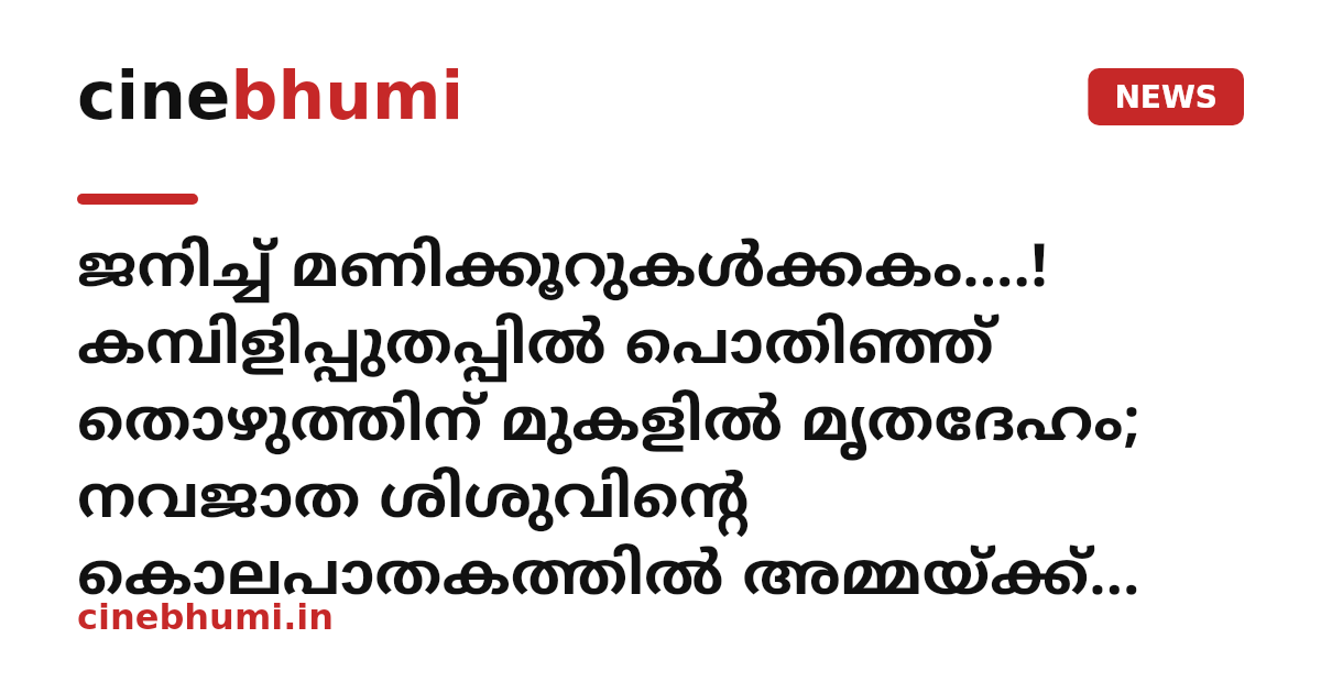 ജനിച്ച് മണിക്കൂറുകൾക്കകം....! കമ്പിളിപ്പുതപ്പിൽ പൊതിഞ്ഞ് തൊഴുത്തിന് മുകളിൽ മൃതദേഹം; നവജാത ശിശുവിന്റെ കൊലപാതകത്തിൽ അമ്മയ്ക്ക് ജീവപര്യന്തം