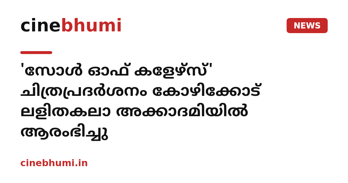 'സോള്‍ ഓഫ് കളേഴ്‌സ്' ചിത്രപ്രദര്‍ശനം കോഴിക്കോട് ലളിതകലാ അക്കാദമിയില്‍ ആരംഭിച്ചു