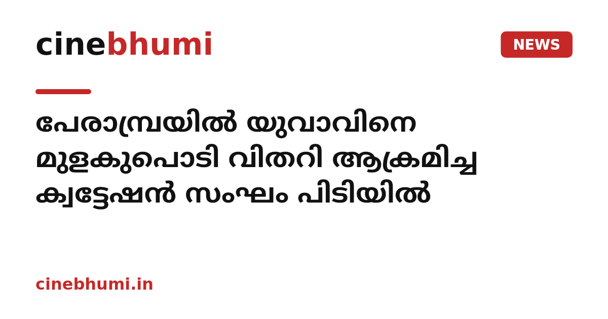പേരാമ്പ്രയില്‍ യുവാവിനെ മുളകുപൊടി വിതറി ആക്രമിച്ച ക്വട്ടേഷന്‍ സംഘം പിടിയില്‍